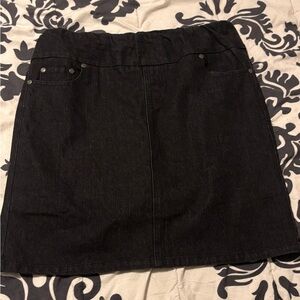 Chadwicks Black Denim Mini Skirt - Size 10